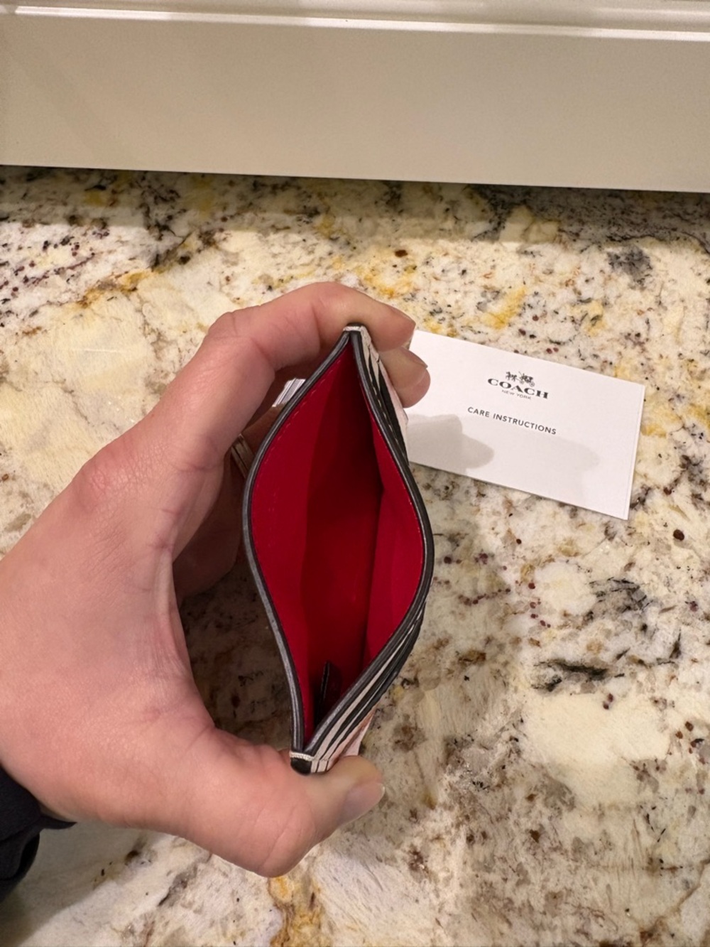Coach Floral Leather Card Case - Picture 5 of 7